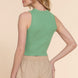 Sleeveless W/sheer Contrast Knit Top