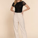 Short Slv 2-ply Mesh Knit Top