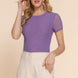 Short Slv 2-ply Mesh Knit Top