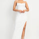 Sequin Back-crisscross Tie Slit Dress