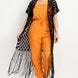 Crocheted Open-front Fringe Kimono