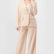 Luxe Stretch Woven Loose Fit Blazer And Wide Legs Pants Semi Formal Set