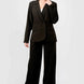 Luxe Stretch Woven Loose Fit Blazer And Wide Legs Pants Semi Formal Set