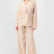Luxe Stretch Woven Loose Fit Blazer And Wide Legs Pants Semi Formal Set