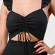 Sweetheart With Drawstring Bow Cutout Ruffled Flutter Sleeves Mini Dress