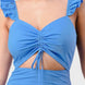 Sweetheart With Drawstring Bow Cutout Ruffled Flutter Sleeves Mini Dress
