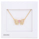 Rhinestone Bow Metal Necklace