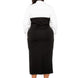 Collared Shirt Bodycon Midi Dress With Side Slit