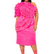 One Shoulder Midi Dress With Ruffle Details