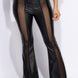 Mesh Detailed Flared Pants