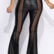 Mesh Detailed Flared Pants