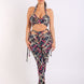Printed Tie Detailed Jumpsuit