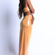Foil Surplice Halter Top And Opened Maxi Skirt