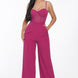 Mesh Insert Cup Wide Leg Jumpsuit