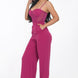 Mesh Insert Cup Wide Leg Jumpsuit