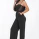 Mesh Insert Cup Wide Leg Jumpsuit