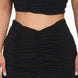 Ruffle Ruched Mini Skirt Set