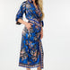 Wrap Front 3/4 Sleeve Printed Dress