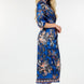 Wrap Front 3/4 Sleeve Printed Dress