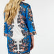 Multi Colored Collar Neck 3/4 Sleeve Dress