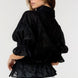 Button-down Collar Neck Embroidered Top