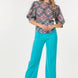 Puff Sleeve Multi-print Top