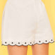 Front Zipper Bottom Scallop Edge Shorts