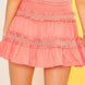 Waist Smocking Ruffle And Shirring Mini Skirt