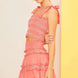 Waist Smocking Ruffle And Shirring Mini Skirt