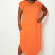 Plus Size Hidden Pocket Batwing Sleeve V Neck Long Dress