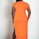 Plus Size Hidden Pocket Batwing Sleeve V Neck Long Dress