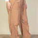 Plus Size Drawstring Waist Parachute Pants