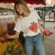 Amore Garment-washed Fruit Graphic Tee