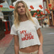 My Own Muse Vintage Wash Cropped Graphic Tee