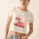 My Own Muse Vintage Wash Cropped Graphic Tee