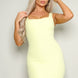 Sleeveless Square Neck Knit Mini Dress