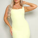 Sleeveless Square Neck Knit Mini Dress