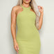 High Cut Racerback Knit Midi Dress