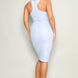 High Cut Racerback Knit Midi Dress
