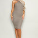 High Cut Racerback Knit Midi Dress