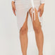 Sexy Sheer Mesh Drawstring Ruched Skirt