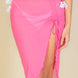 Sexy Sheer Mesh Drawstring Ruched Skirt