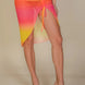 Sexy Sheer Mesh Drawstring Ruched Skirt