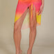 Sexy Sheer Mesh Drawstring Ruched Skirt