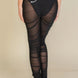 Ruched Poly Mesh Leggings