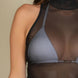 Mesh Mock Neck Sleeveless Top
