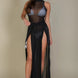High Split Mesh Sheer Maxi Skirt