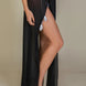 High Split Mesh Sheer Maxi Skirt