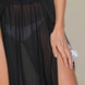 High Split Mesh Sheer Maxi Skirt