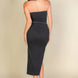 Solid Bodycon Split Hem Tube Dress